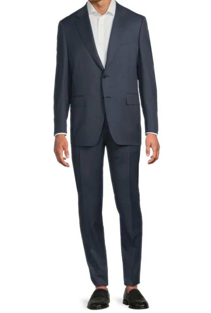 $3,500 NWT Canali Navy Tailored Fit 100% Wool 2-Button Suit Size 46/36 R